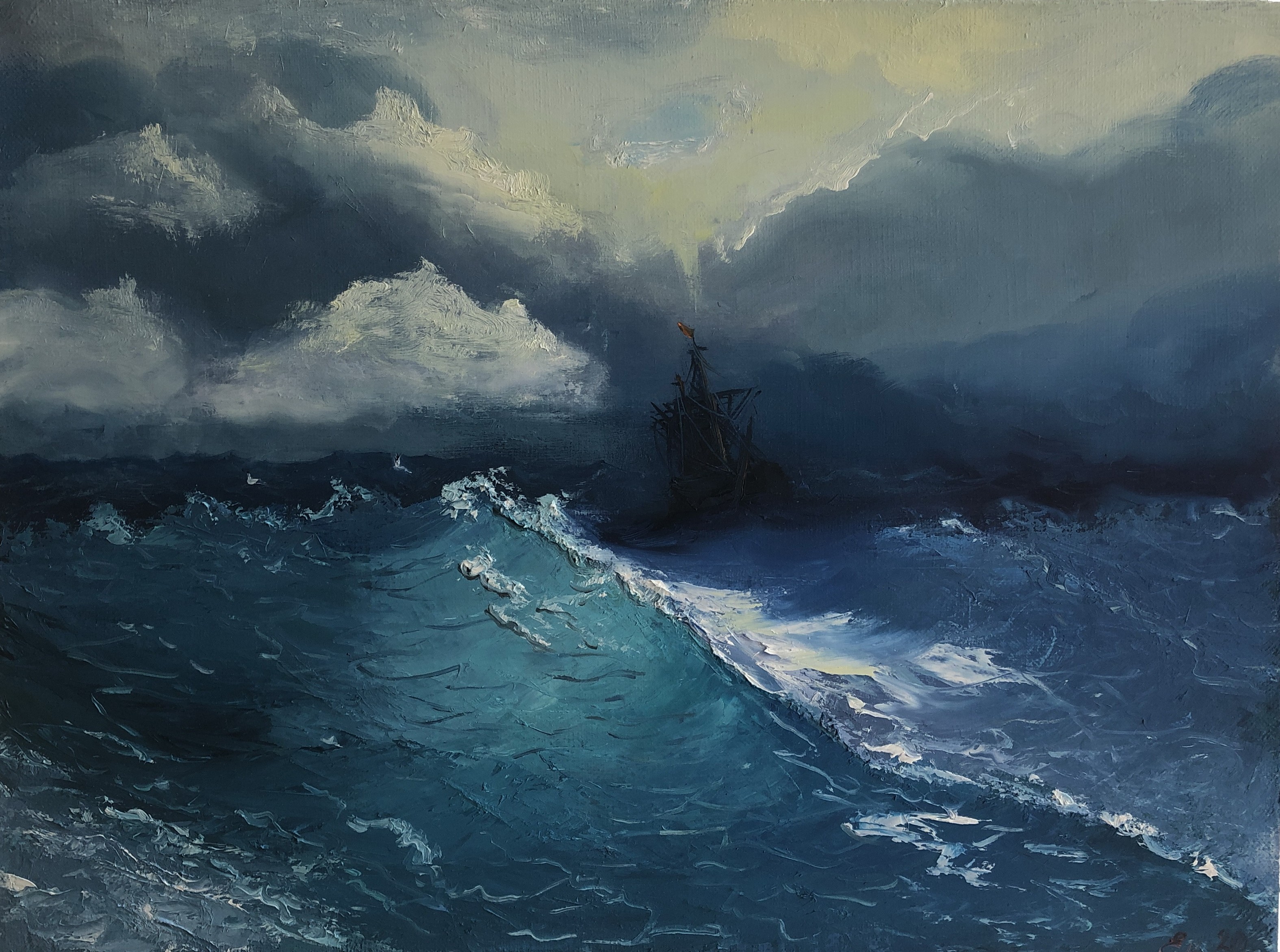 Шторм масло. Картина шторм Айвазовский. Шторм картина маслом. Шторм пейзаж маслом. Море шторм живопись.
